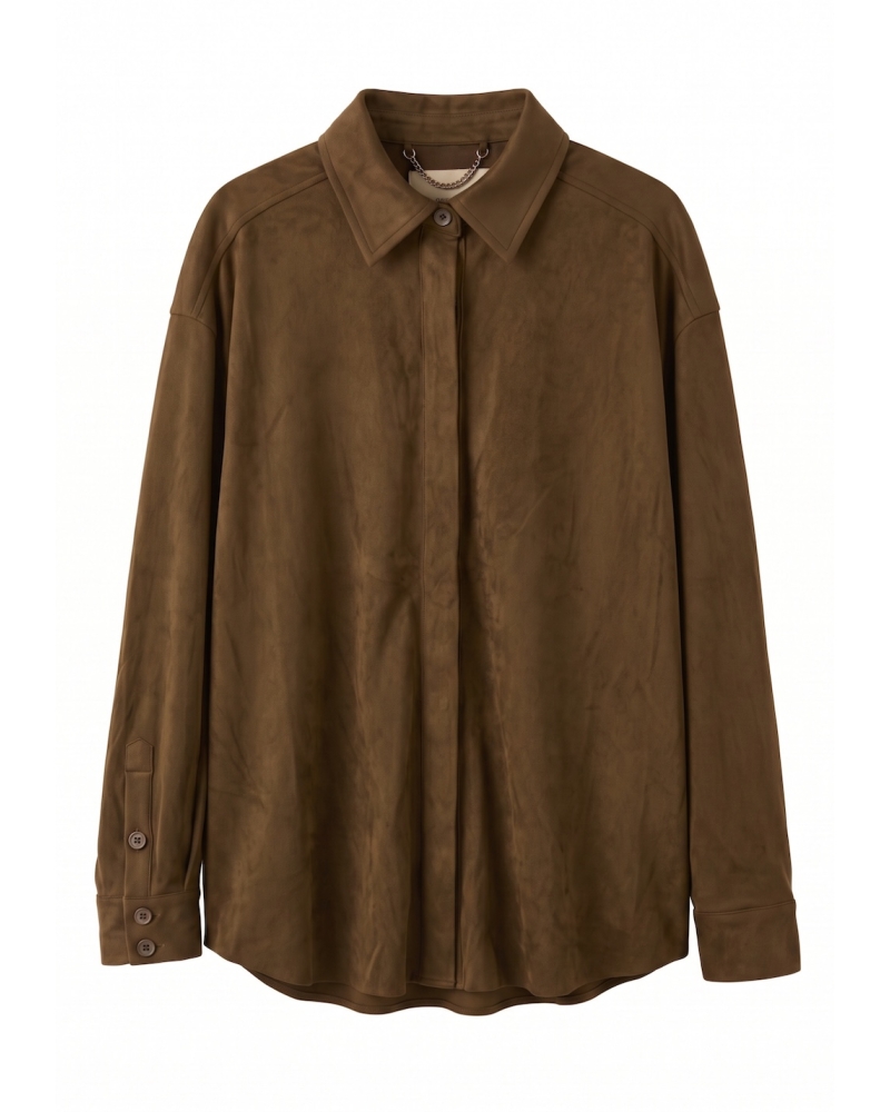 Camisa Antelina Camel Markup