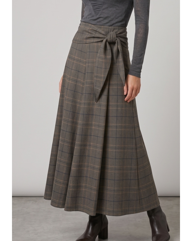 Falda Lazada Cuadros Gris 2