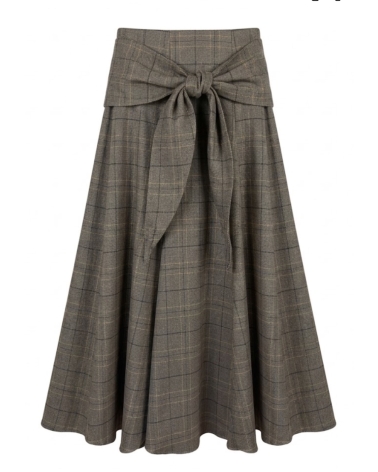Falda Lazada Cuadros Gris