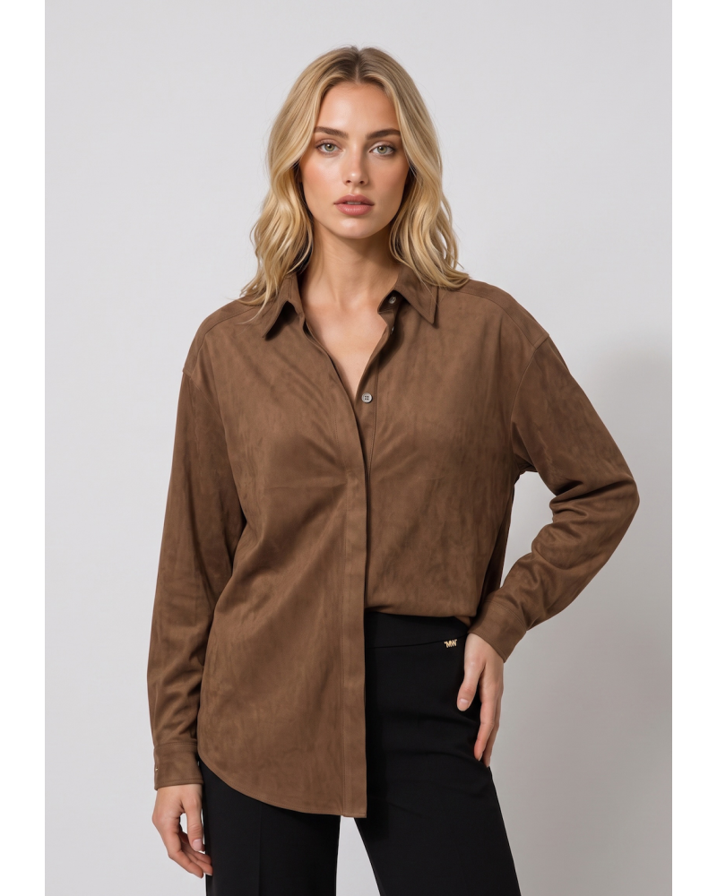 Camisa Antelina Camel Markup