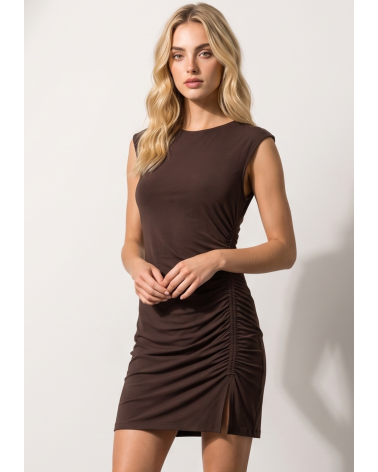 Vestido Drapeado Cacao Markup