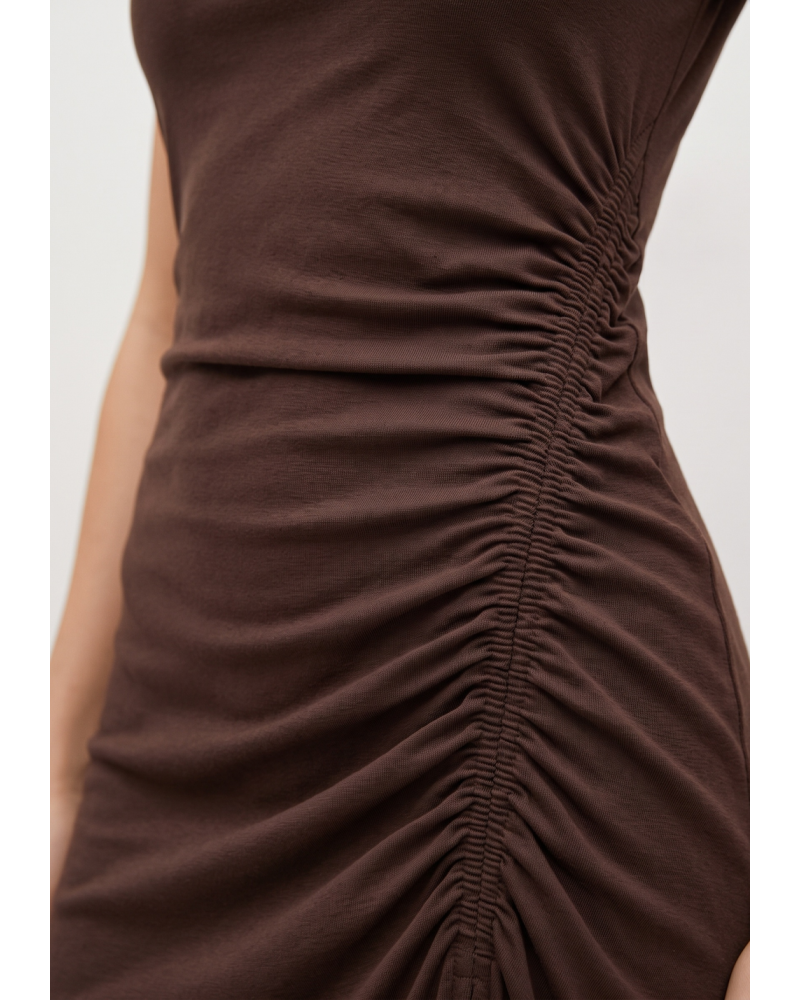 Vestido Drapeado Cacao Markup