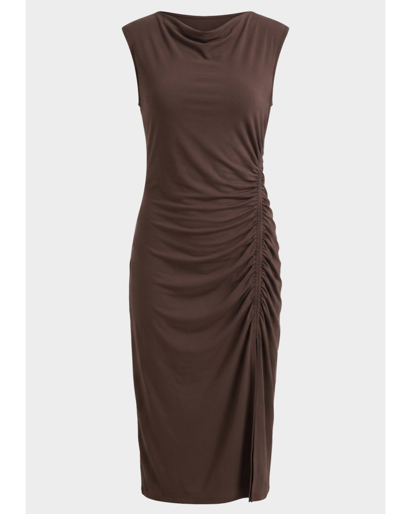 Vestido Drapeado Cacao Markup