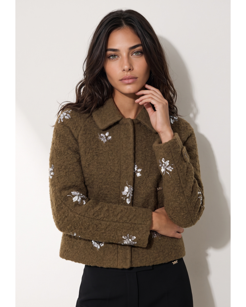 Chaqueta Oliva Pailletes Markup