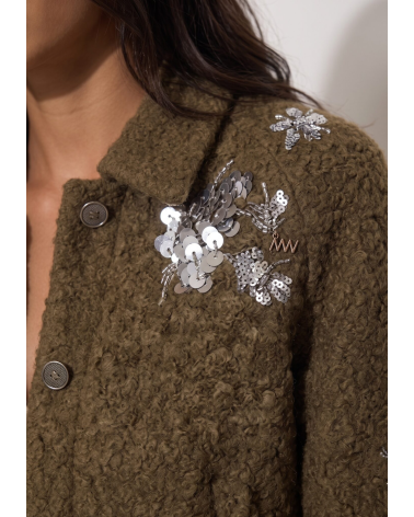 Chaqueta Oliva Pailletes Markup
