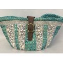 Capazo Playa Pequeño Decorado Mini Rayas Verticales