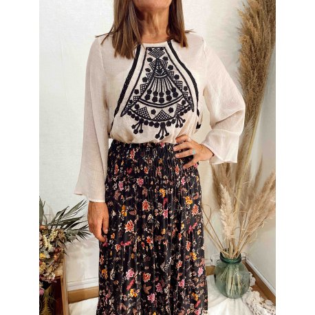 Blusa Detalles Bordada