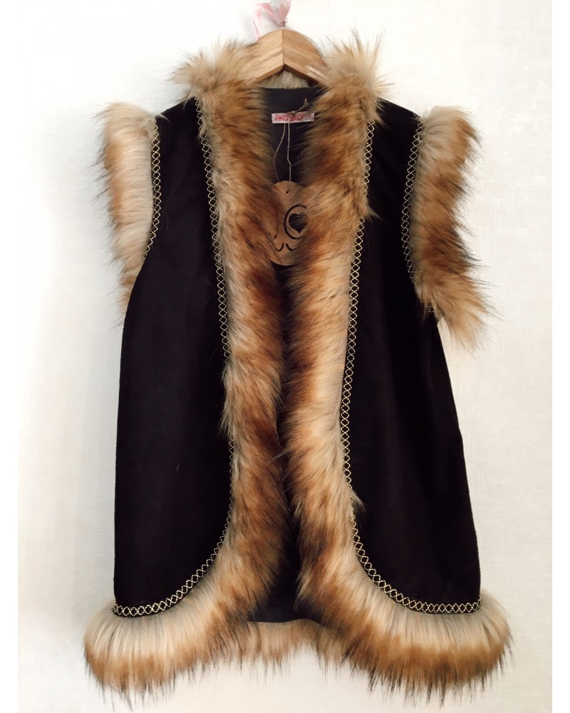 Leather Bufalo Roses Vest 2
