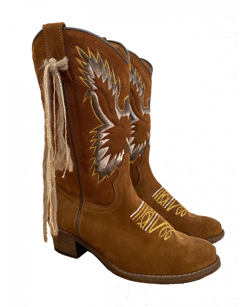 Bottes Cowboy Aigle Camel - Glace