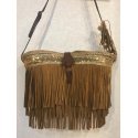 Bandolera Mediana Flecos Piel y Cenefa lentejuelas