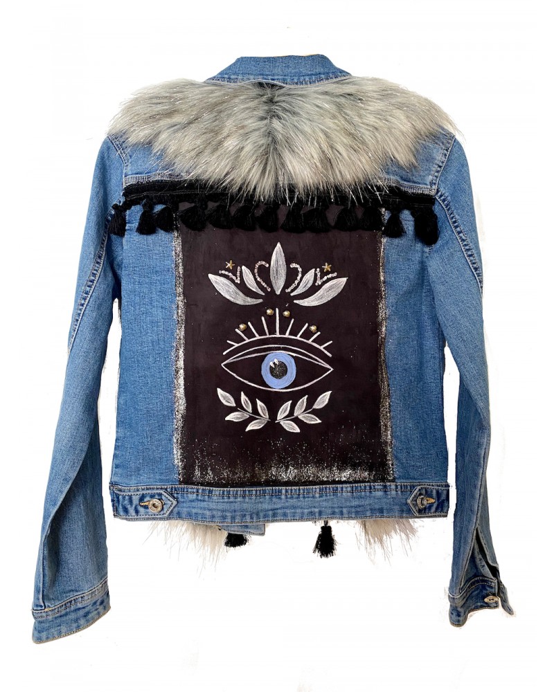 Veste en Jean "Make Peace"