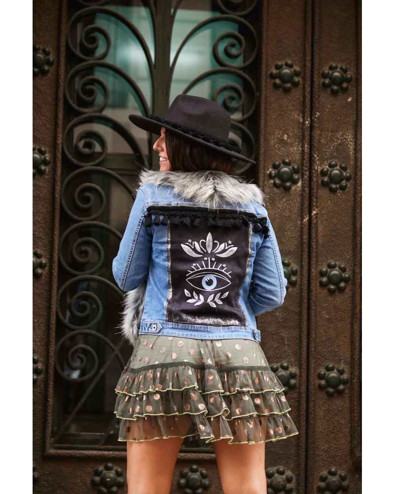 "Make Peace" Jean Jacket 2