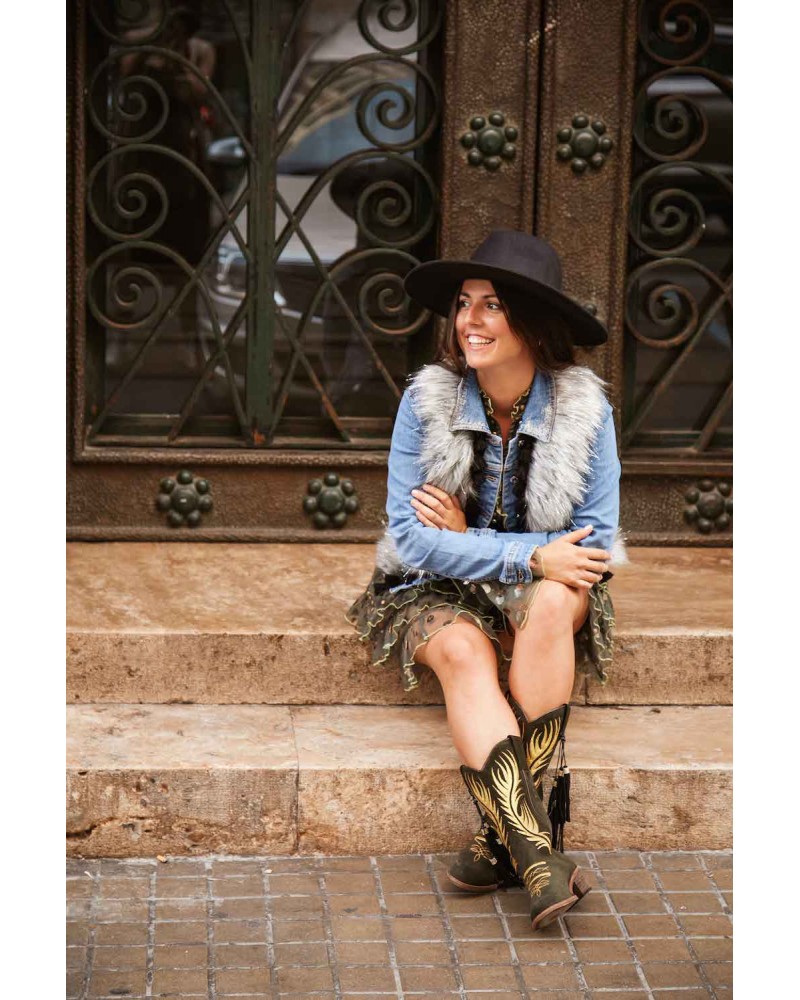 Veste en Jean "Make Peace"