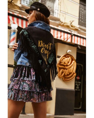 "Don't Cry" Jean Jacket