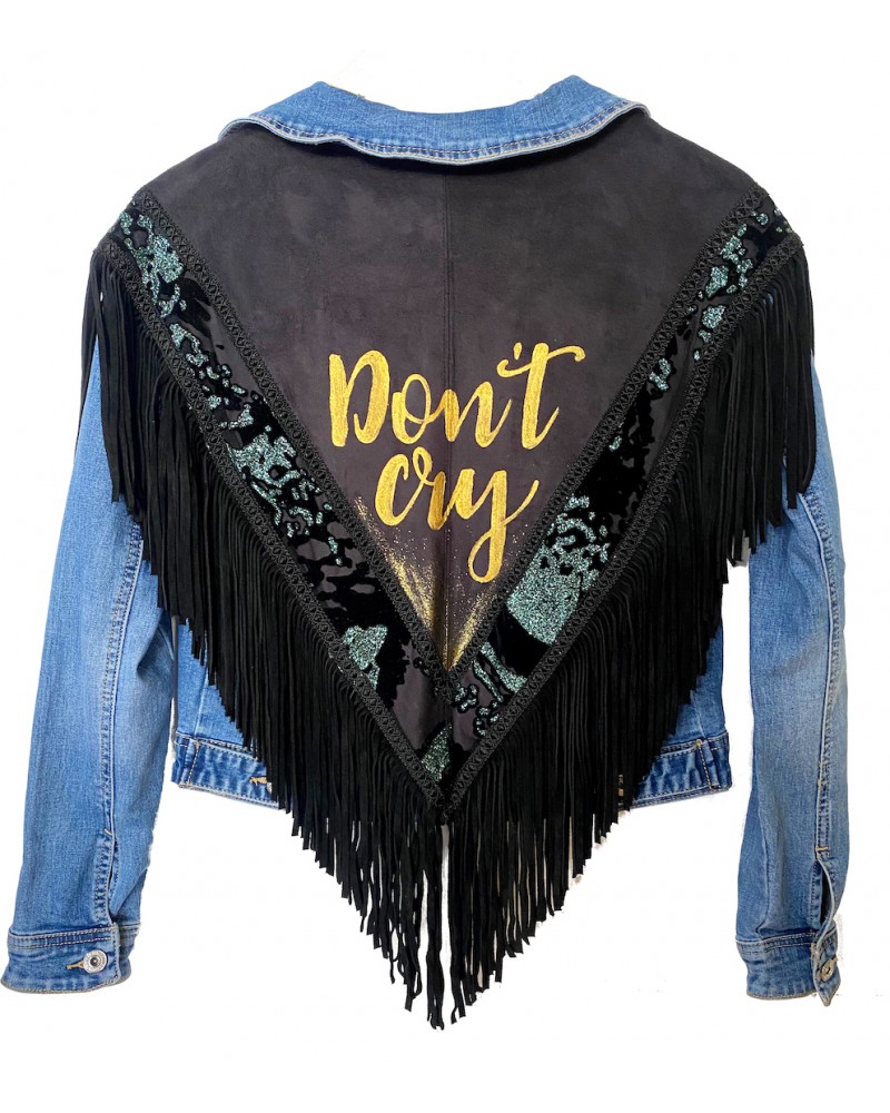 "Don't Cry" Jean Jacket