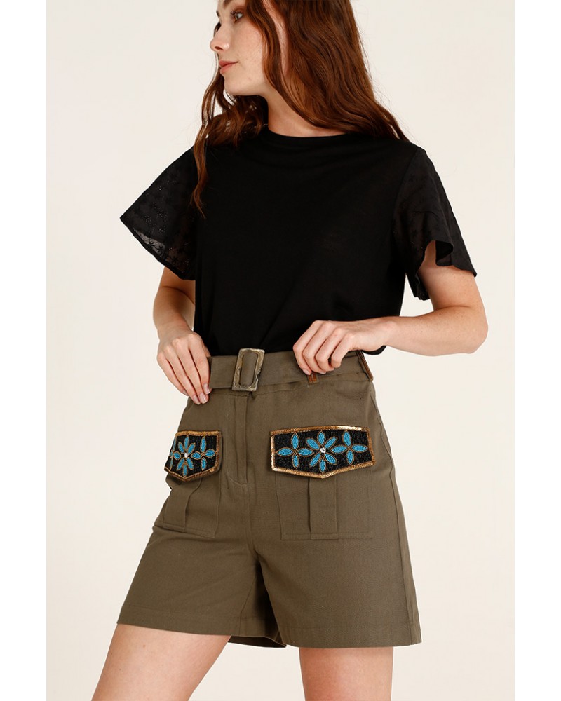 Pantalón Cargo Bordado