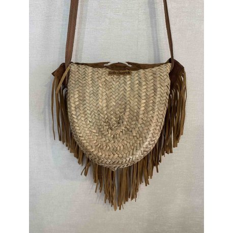 Bandolera Piel Plumas