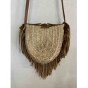Bandolera Piel Plumas