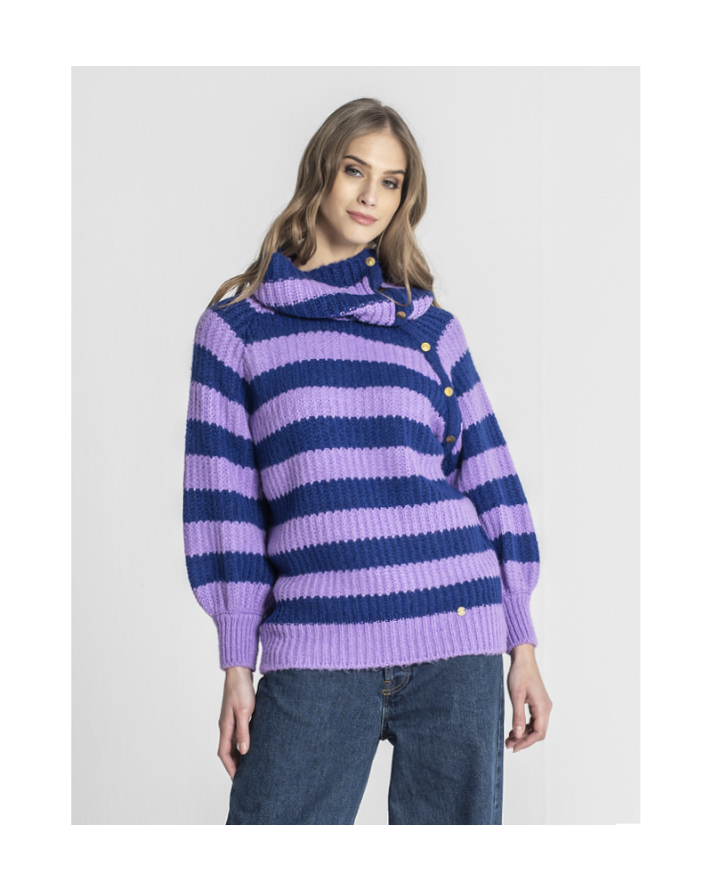 Jersey Striped Lavender 2