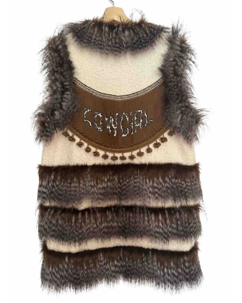 Gilet Maxi Jaspe Moka 2