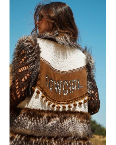 Gilet Maxi Jaspe Moka