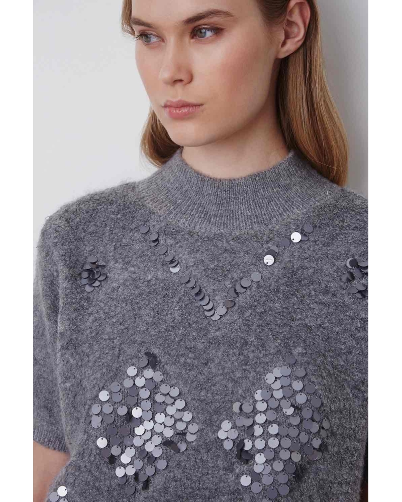 Sequin Knitted Vest 2
