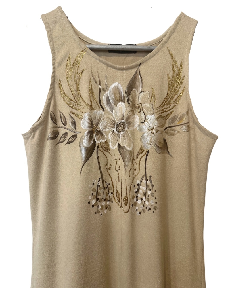 Vestido Mallorca Beige Asimétrico