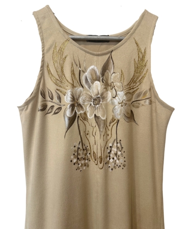 Vestido Mallorca Beige Asimétrico
