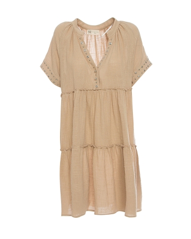 Vestido Capuccino Tachuelas