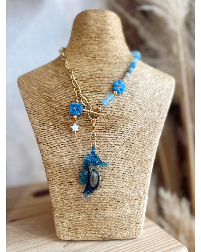 Collier Caballito Aqua