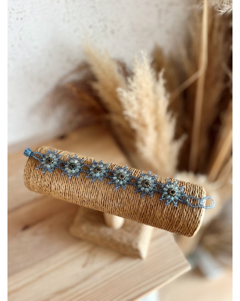 Blue Flower Bracelet