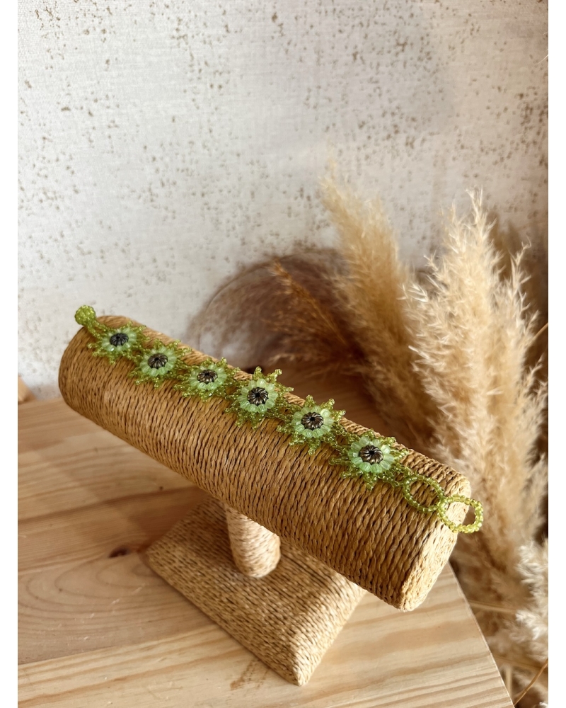 Bracelet Fleurs Vert 2