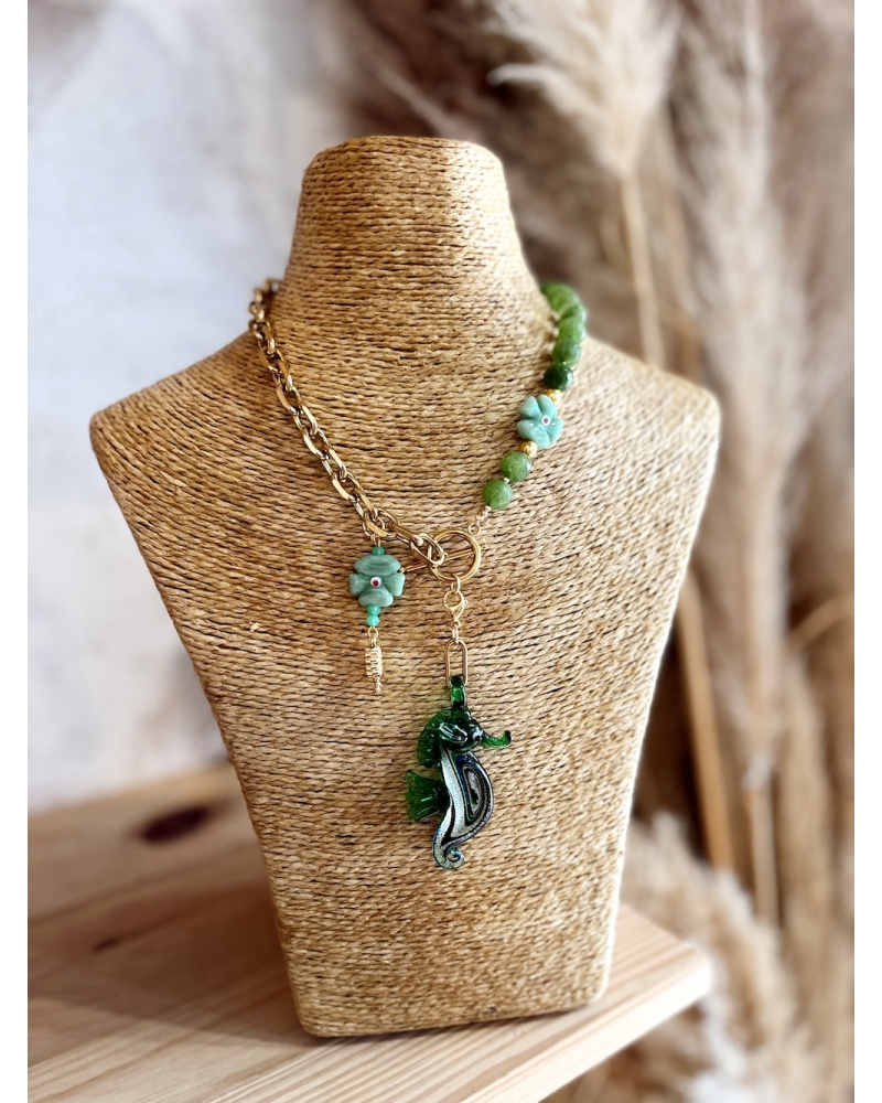 Green Horse Necklace