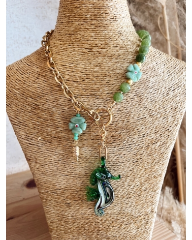 Green Horse Necklace