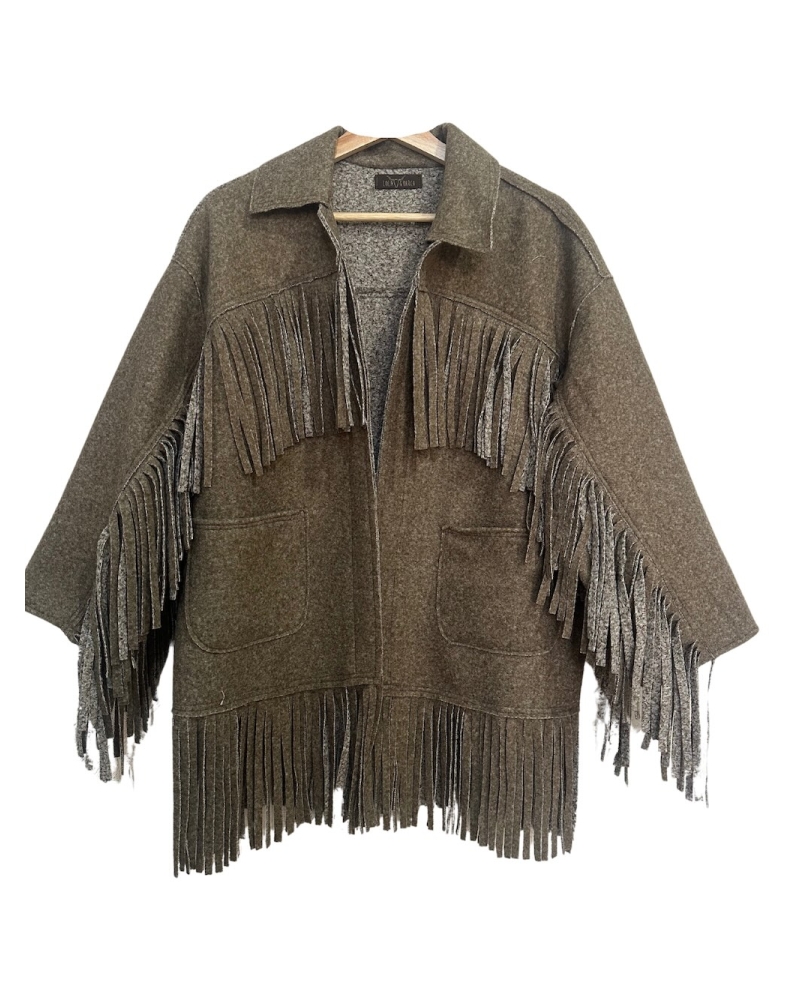 Soupi manteau frangé