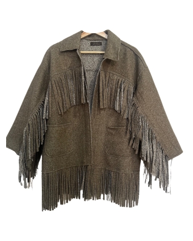 Soupi manteau frangé