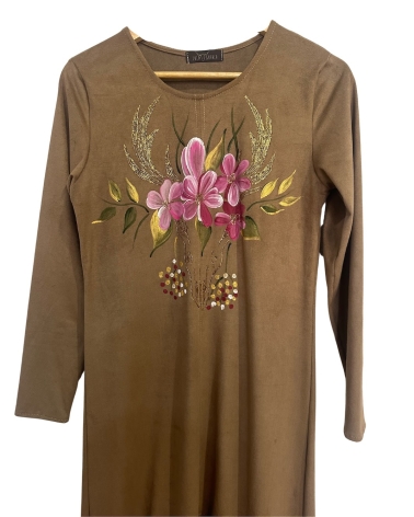 Brown asymmetric dress buffalo